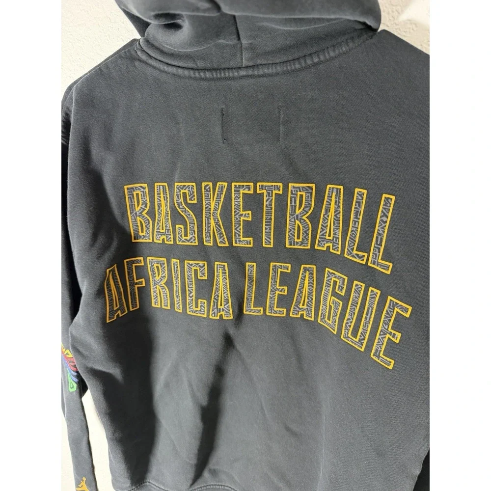 Basketball Africa League Sweatshirt Mens Small Black Nike Jordan Hoodie Pullover